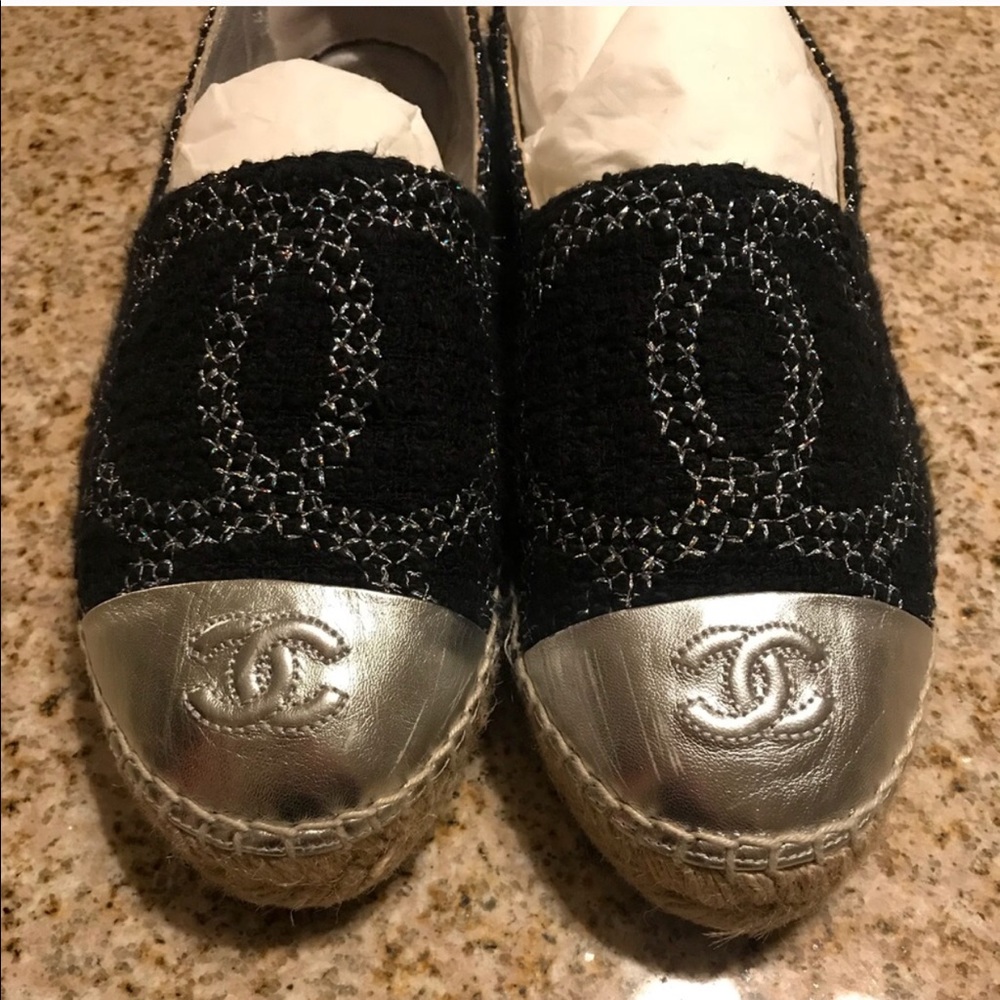 100% authentic chanel espadrilles